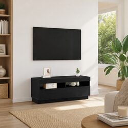 Reliable Black TV Cabinet with Ample Storage