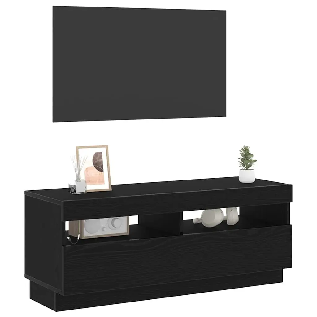 Black TV Cabinet with Ample Storage