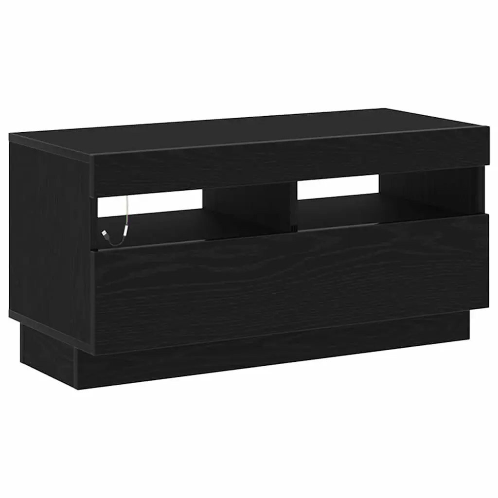 TV Cabinet Black Modern Entertainment Unit 80 x 35 x 40 cm
