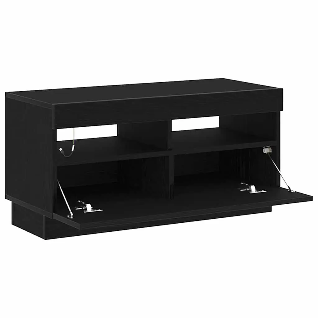 TV Cabinet Black Modern Entertainment Unit 80 x 35 x 40 cm