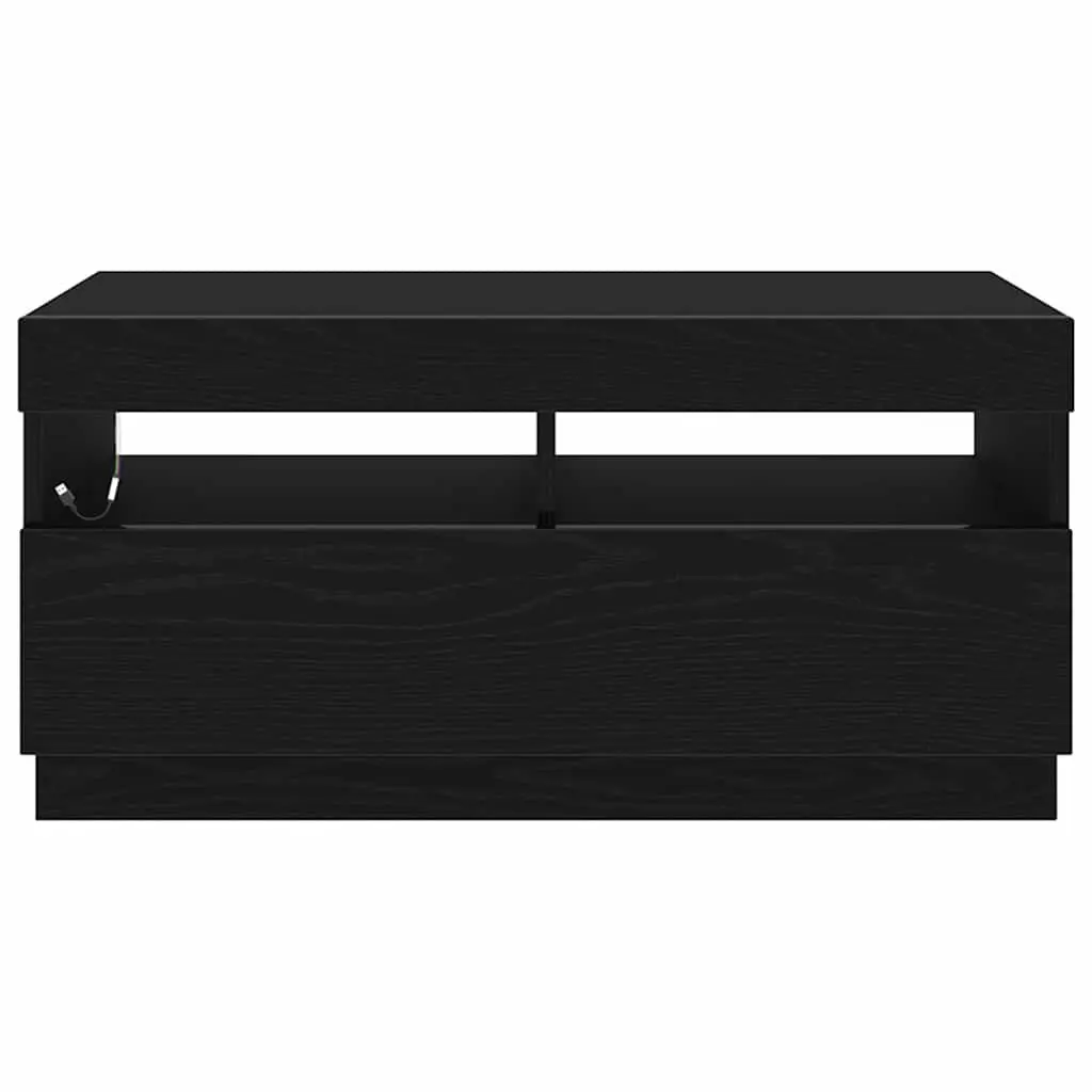 TV Cabinet Black Modern Entertainment Unit 80 x 35 x 40 cm