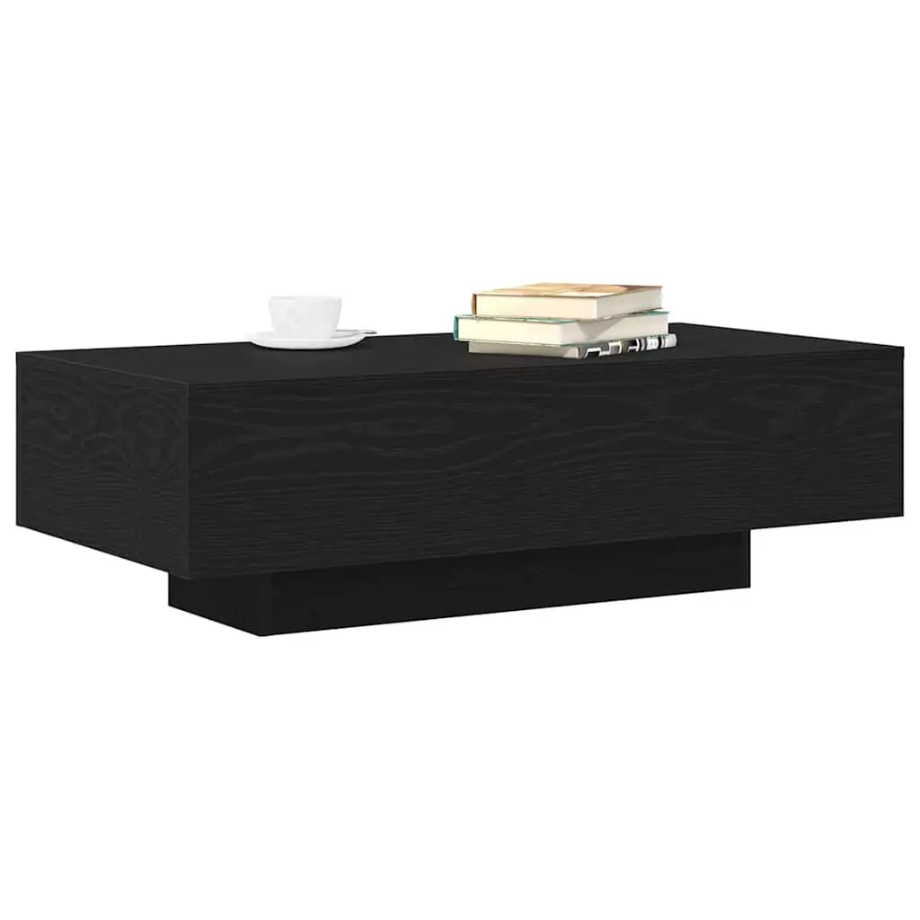 Coffee Table Black Modern Engineered Wood Lounge Accent Furniture 100 x 49.5 x 31 cm