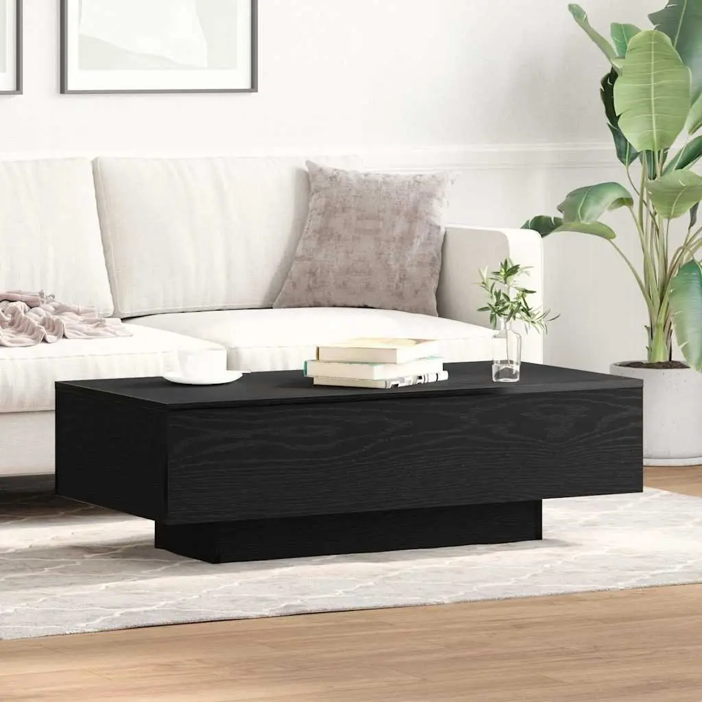 Coffee Table Black Modern Engineered Wood Lounge Accent Furniture 100 x 49.5 x 31 cm