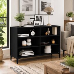 Sideboard Black Oak 103.5 x 35 x 70 cm Engineered Wood Storage Cabinet