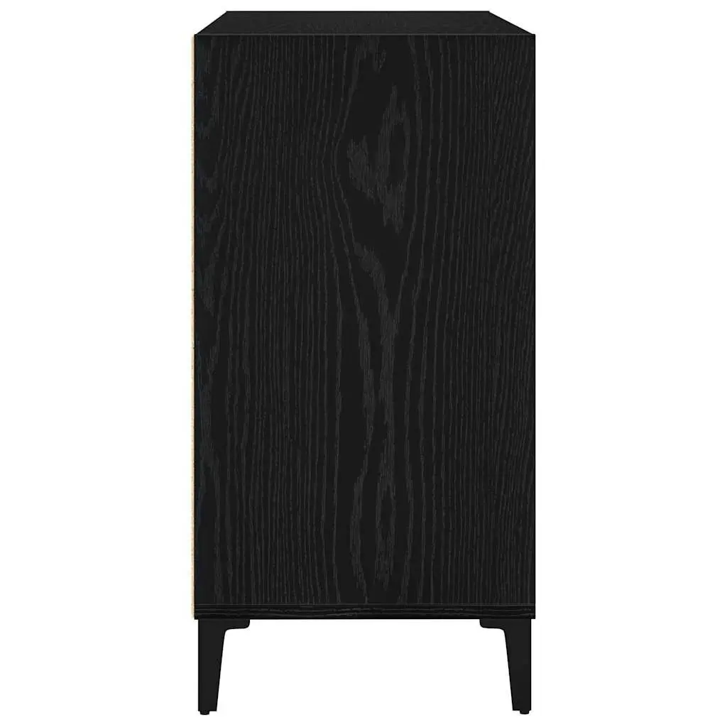 Sideboard Storage Cabinet Engineered Wood 103.5 x 35 x 70 cm Black