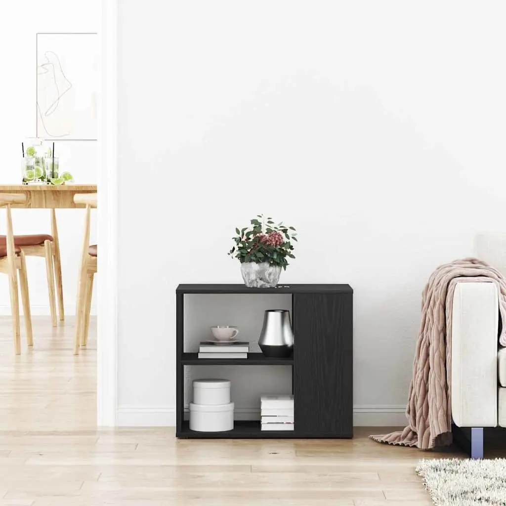 Sideboard with Drawer Black Modern Storage Cabinet Living Room Buffet 60x30x50cm
