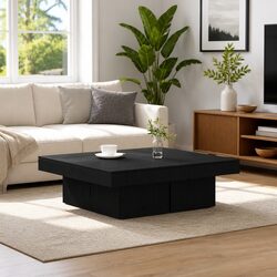 Durable Black Oak Coffee Table - Practical and Stylish