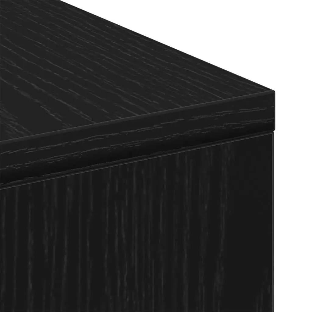 Coffee Table Black Oak 90x90x28cm Contemporary Design Living Room Accent