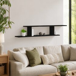 Practical Black Oak Wall Shelf for Your Home