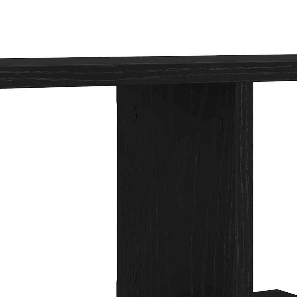Wall-mounted Shelf Black 125cm Modern Living Room Storage Display Unit