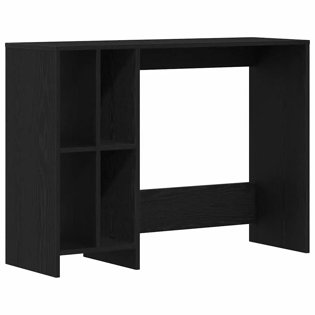 Black Oak Desk with Shelves