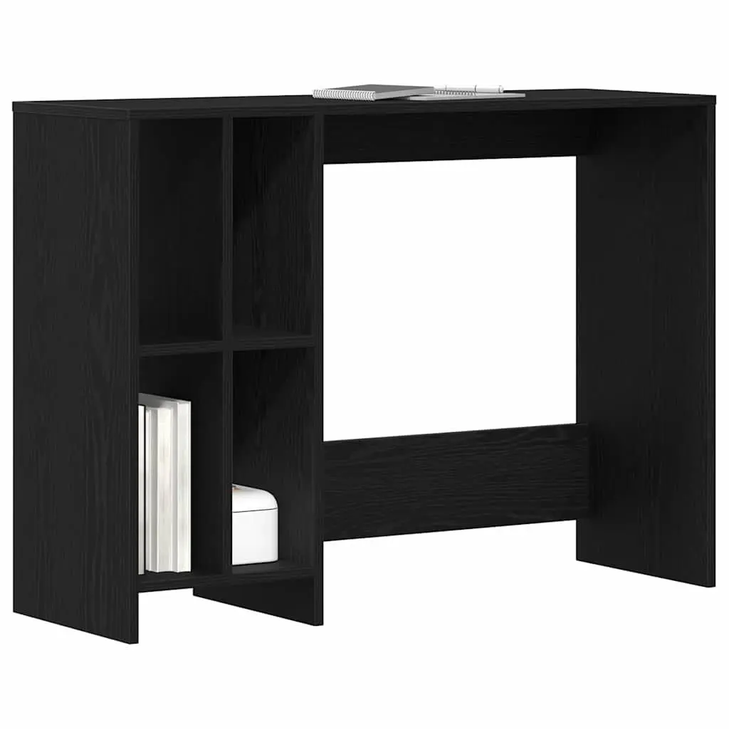Black Oak Desk with Shelves