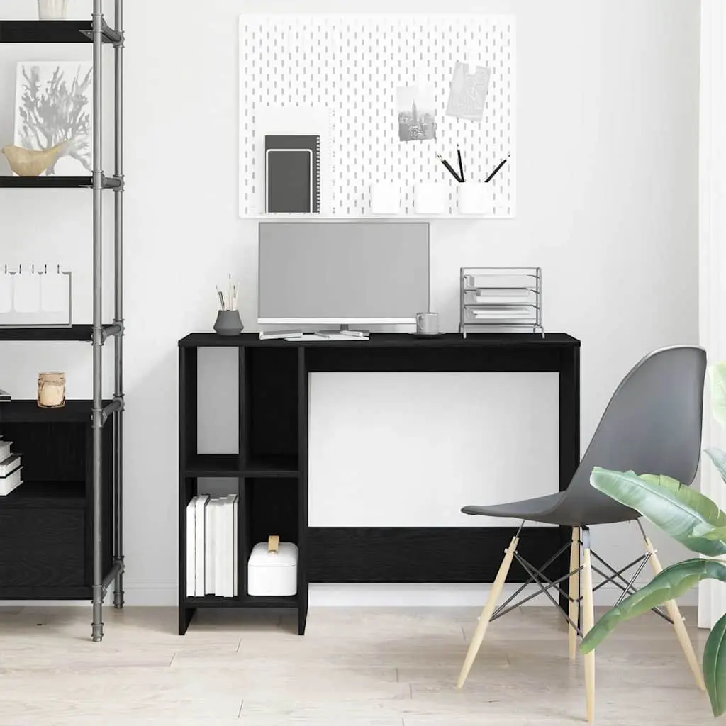 Black Oak Desk with Shelves