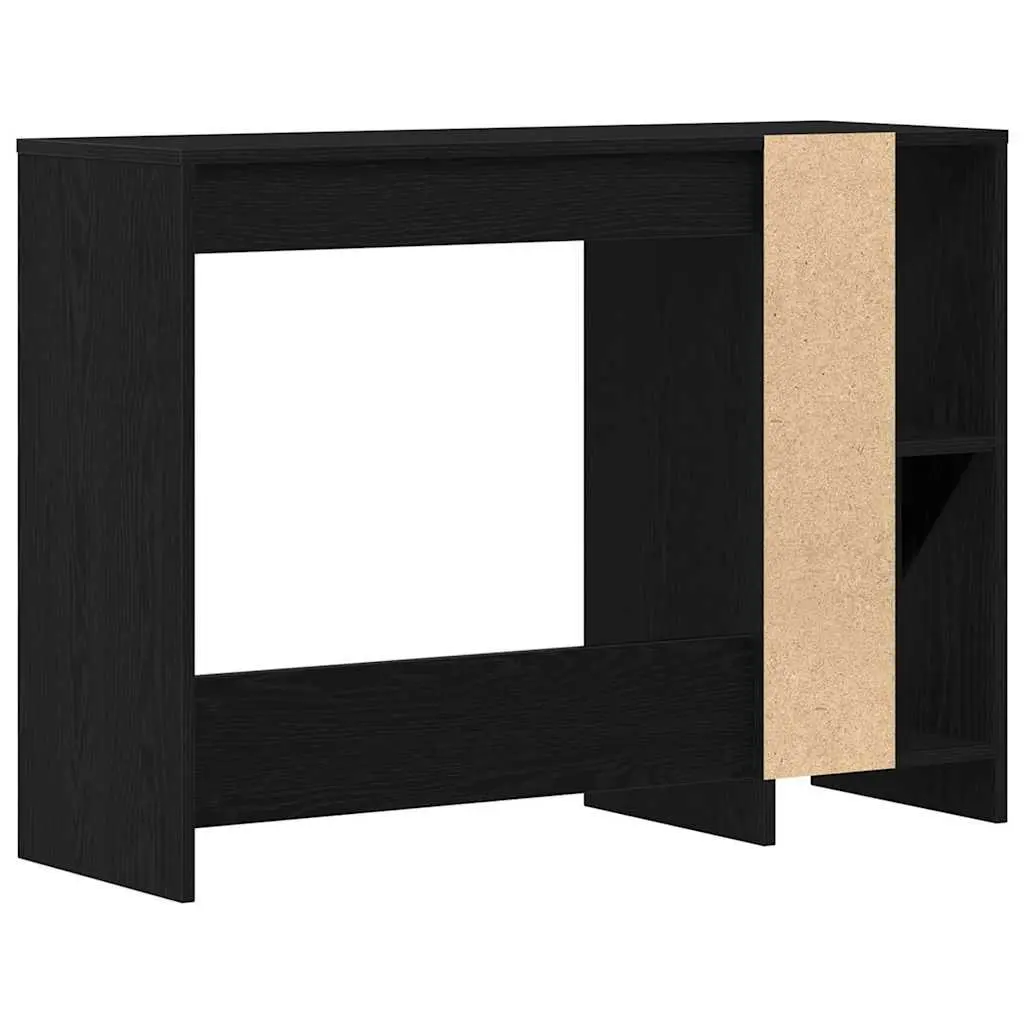 Black Oak Desk with Shelves