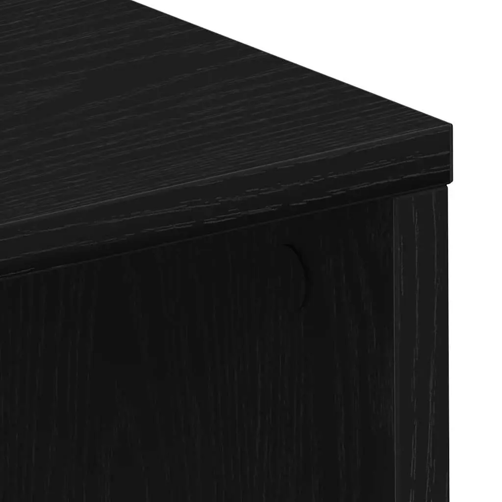 Black Oak Desk with Shelves