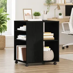 Value Black Oak Storage Cabinet 60x53x72.5cm