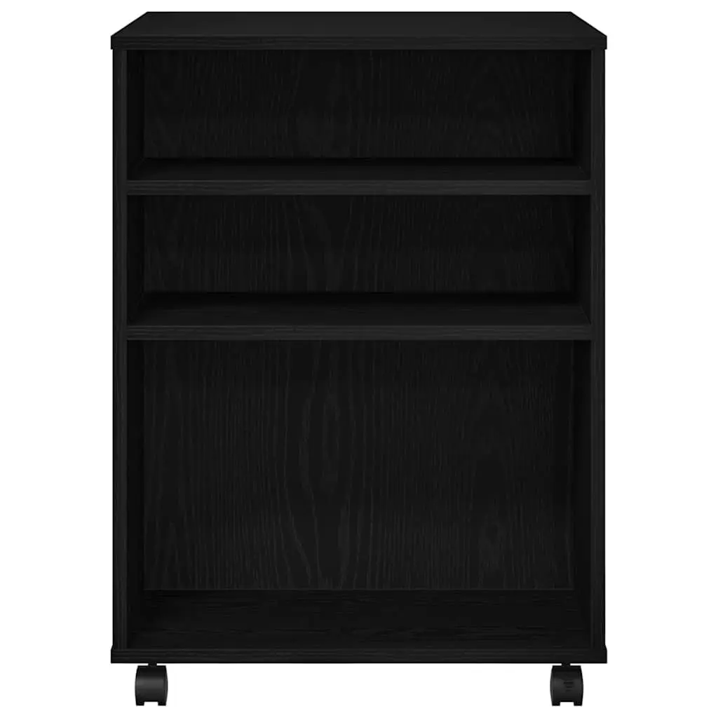 Storage Cabinet Black Oak 60x53x72.5cm Engineered Wood Office Home Furniture