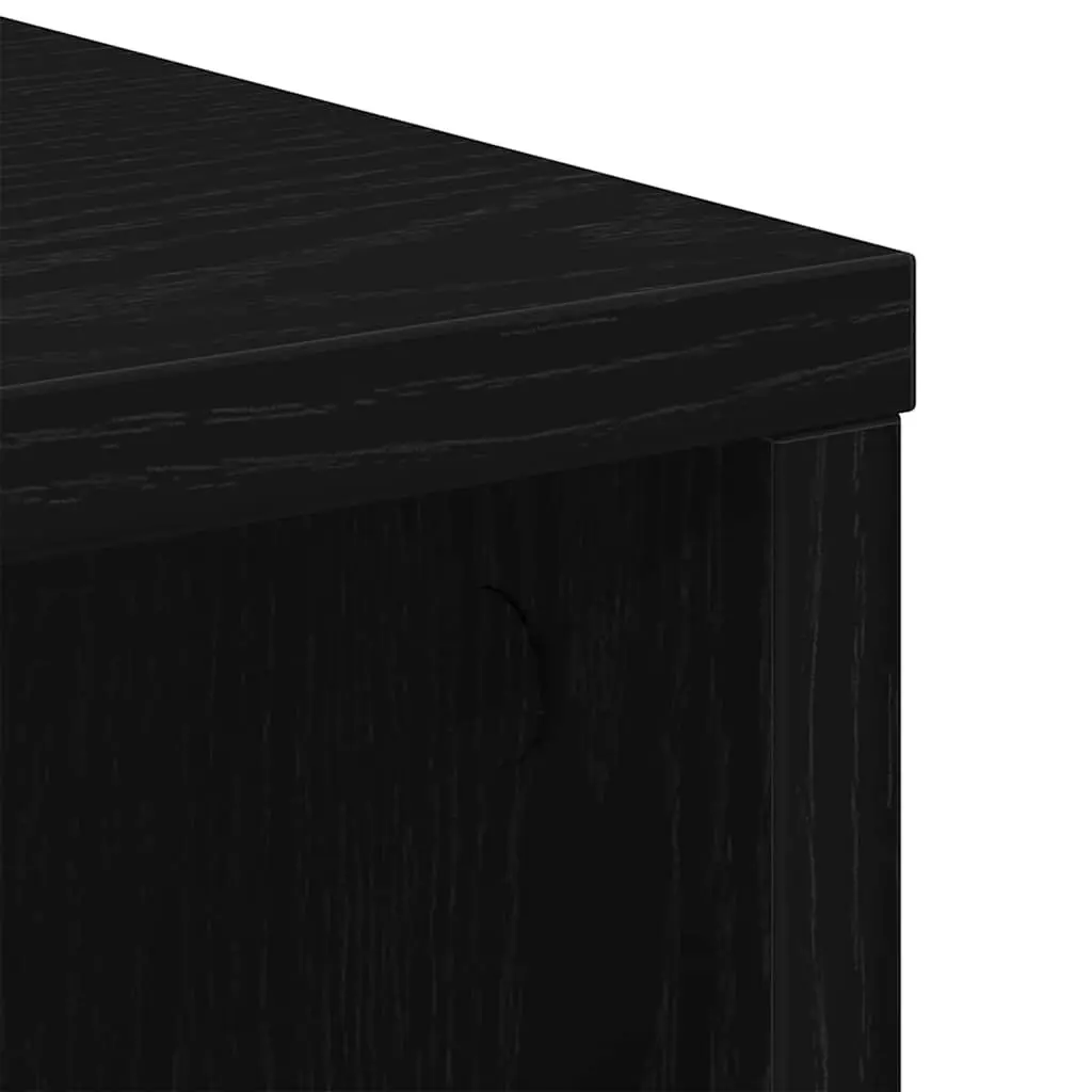 Storage Cabinet Black Oak 60x53x72.5cm Engineered Wood Office Home Furniture