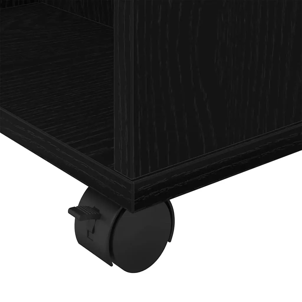 Storage Cabinet Black Oak 60x53x72.5cm Engineered Wood Office Home Furniture