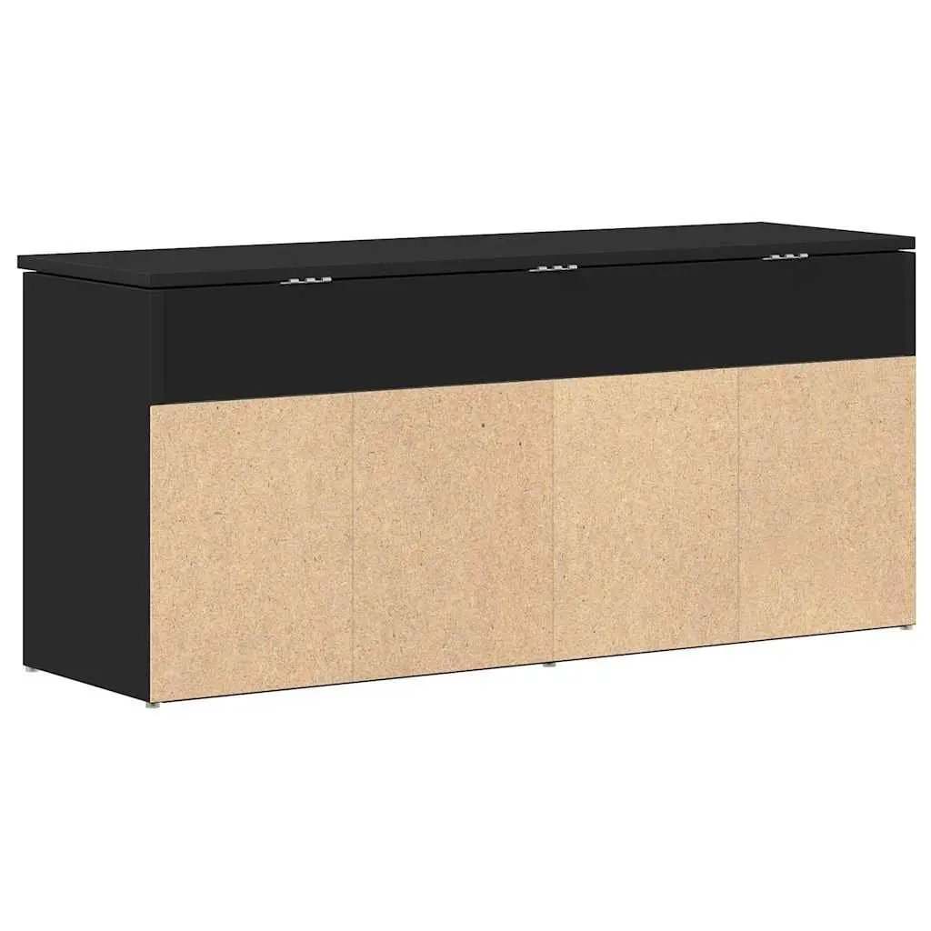 Storage Bench Black Shoe Organiser Seating Furniture Entryway Rack 102cm