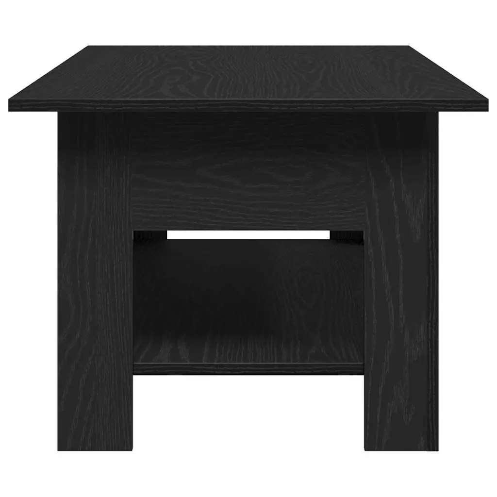 Coffee Table Black Oak Modern Living Room Storage Accent Engineered Wood 102cm