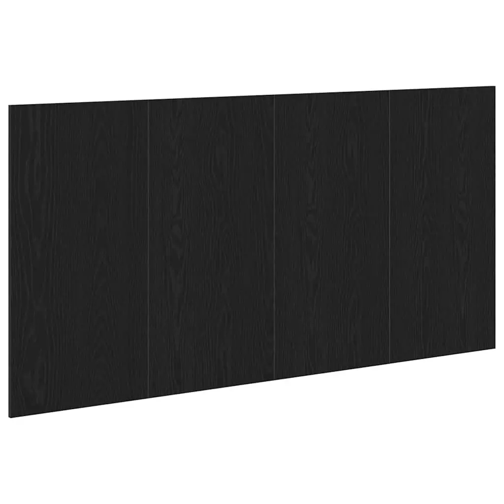 Wall-Mounted Bed Headboard Black Oak Engineered Wood 160cm