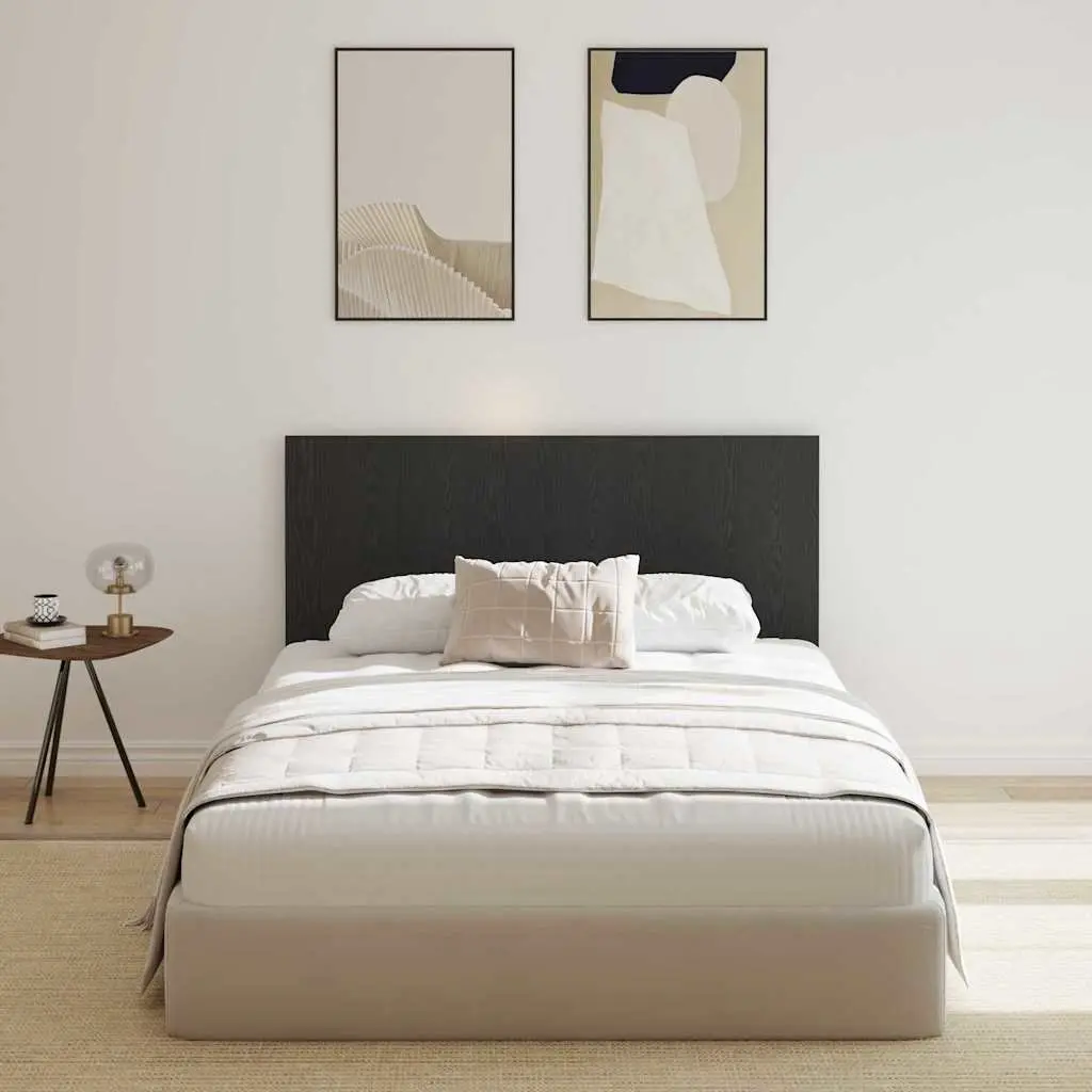 Wall-Mounted Bed Headboard Black Oak Engineered Wood 160cm