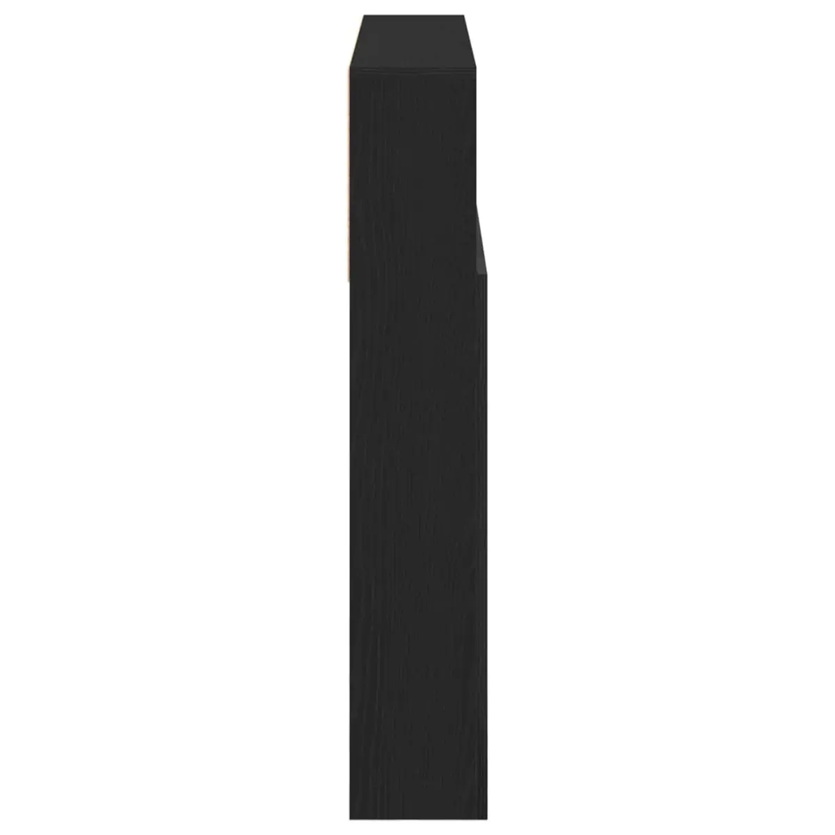 Headboard Cabinet Wall-Mounted Storage Bedroom Furniture Black Oak Modern Design