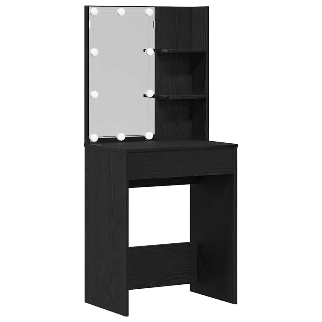 Black Dressing Table with Storage Solutions