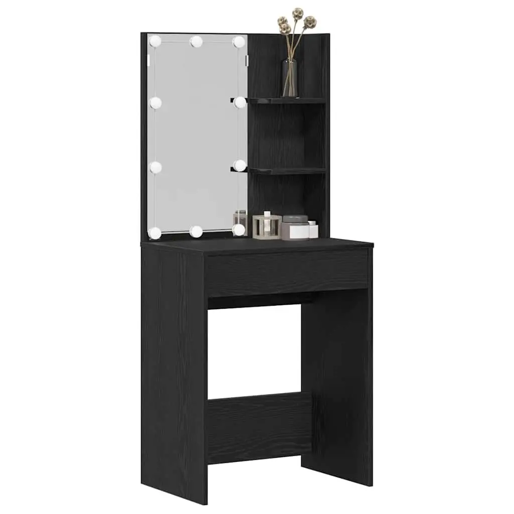 Black Dressing Table with Storage Solutions