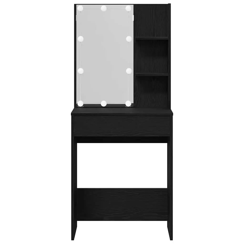 Black Dressing Table with Storage Solutions