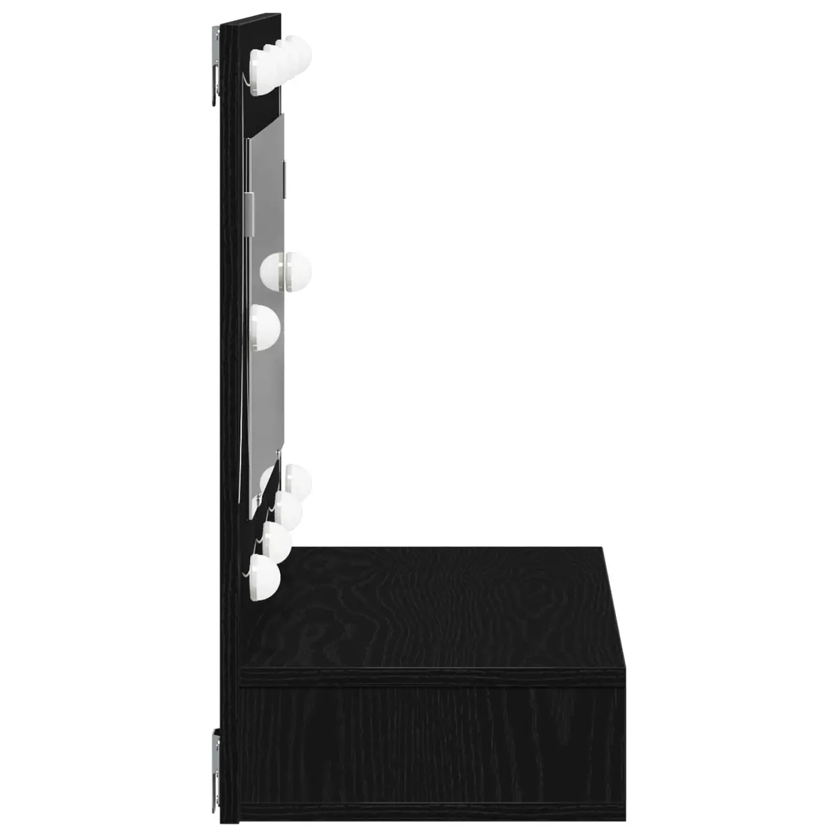 Wall-Mounted Mirror Cabinet Bathroom Storage 90 x 31.5 x 62 cm Black Oak