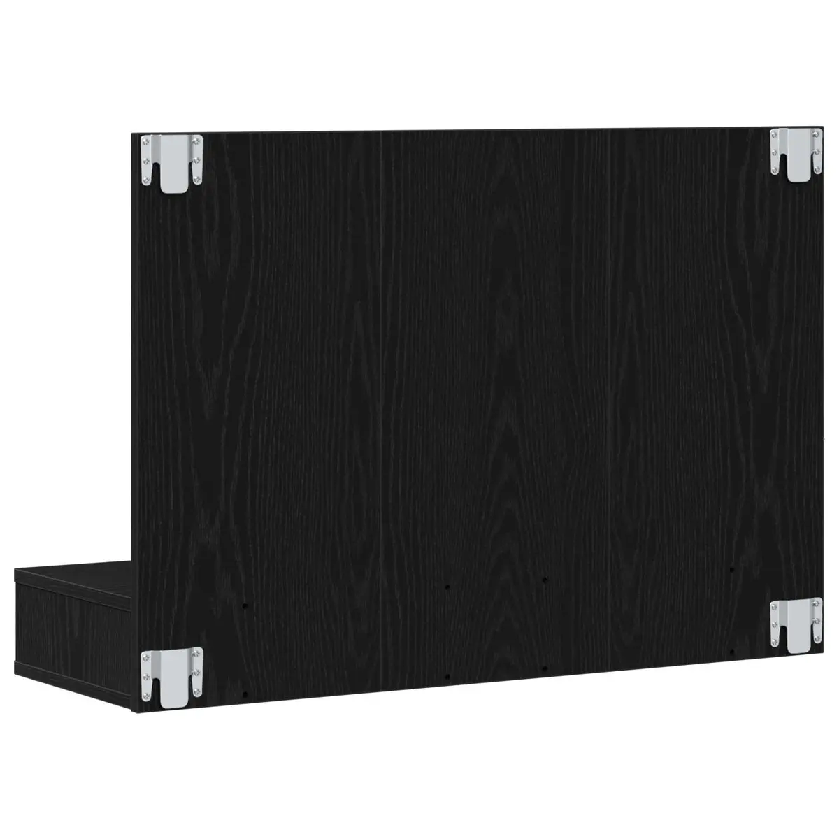 Wall-Mounted Mirror Cabinet Bathroom Storage 90 x 31.5 x 62 cm Black Oak