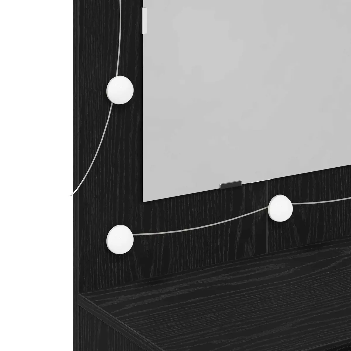 Wall-Mounted Mirror Cabinet Bathroom Storage 90 x 31.5 x 62 cm Black Oak