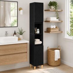 Reliable Black Oak Vanity Cabinet for Lasting Value