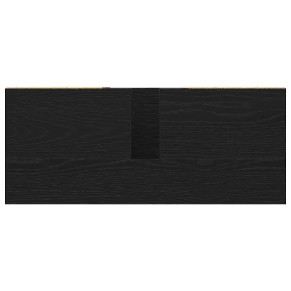 Bathroom Sink Vanity Cabinet Wall-Mounted Storage Organiser 80 x 33 x 60 cm Black