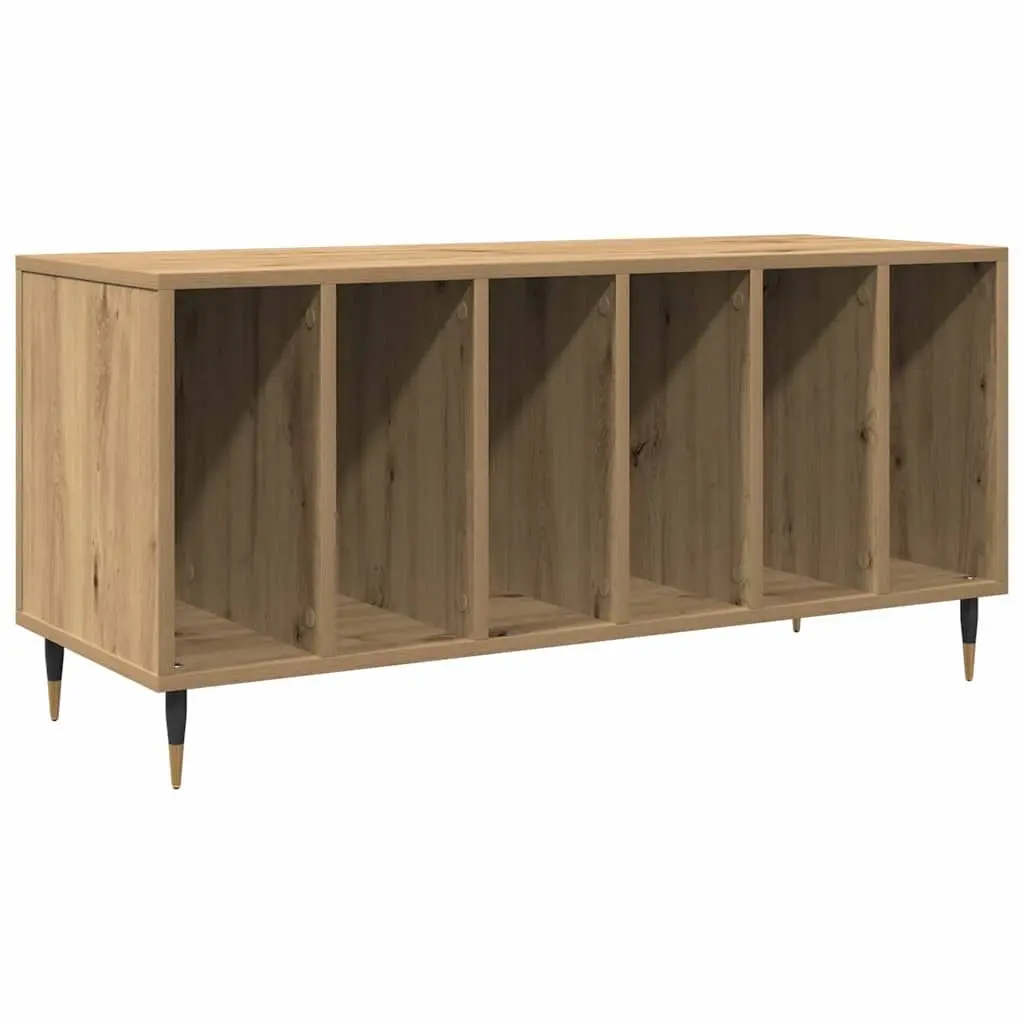 Record Cabinet Storage Unit for Vinyl Records Books and Decorative Items 100 x 38 x 48 cm Brown Engineered Wood