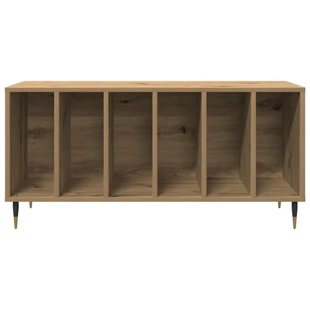 Record Cabinet Storage Unit for Vinyl Records Books and Decorative Items 100 x 38 x 48 cm Brown Engineered Wood
