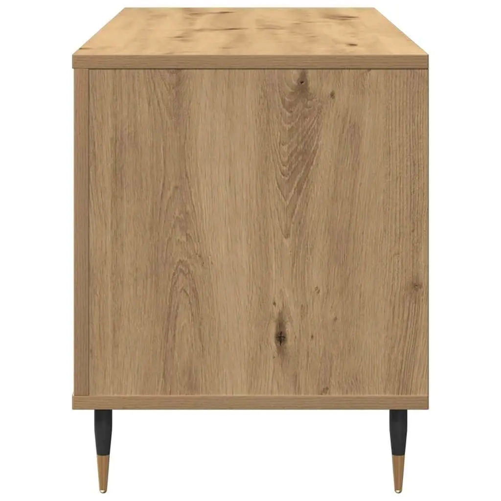 Record Cabinet Storage Unit for Vinyl Records Books and Decorative Items 100 x 38 x 48 cm Brown Engineered Wood