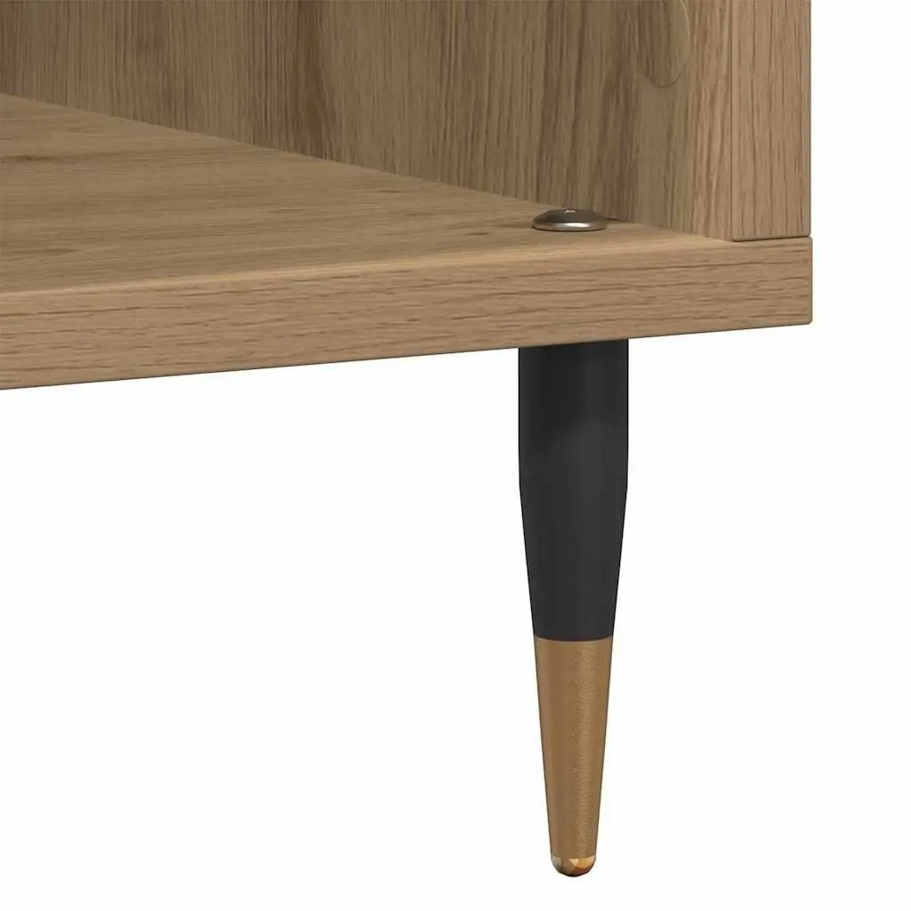 Record Cabinet Storage Unit for Vinyl Records Books and Decorative Items 100 x 38 x 48 cm Brown Engineered Wood