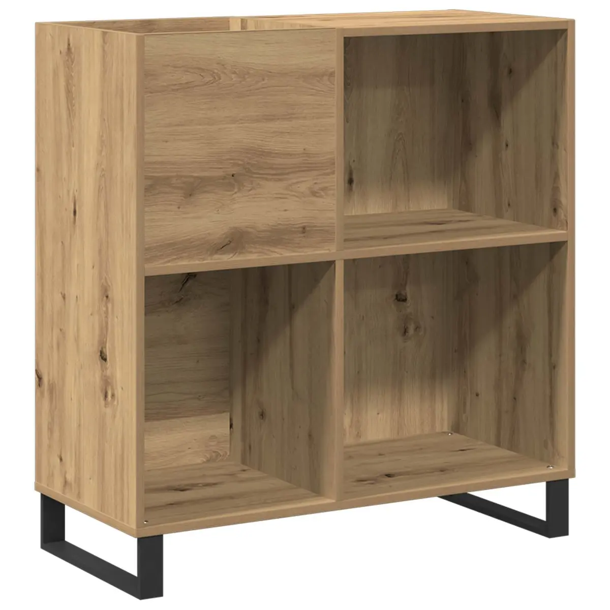 Record Storage Cabinet Engineered Wood Media Shelf Display Unit 84.5 x 38 x 89 cm Brown