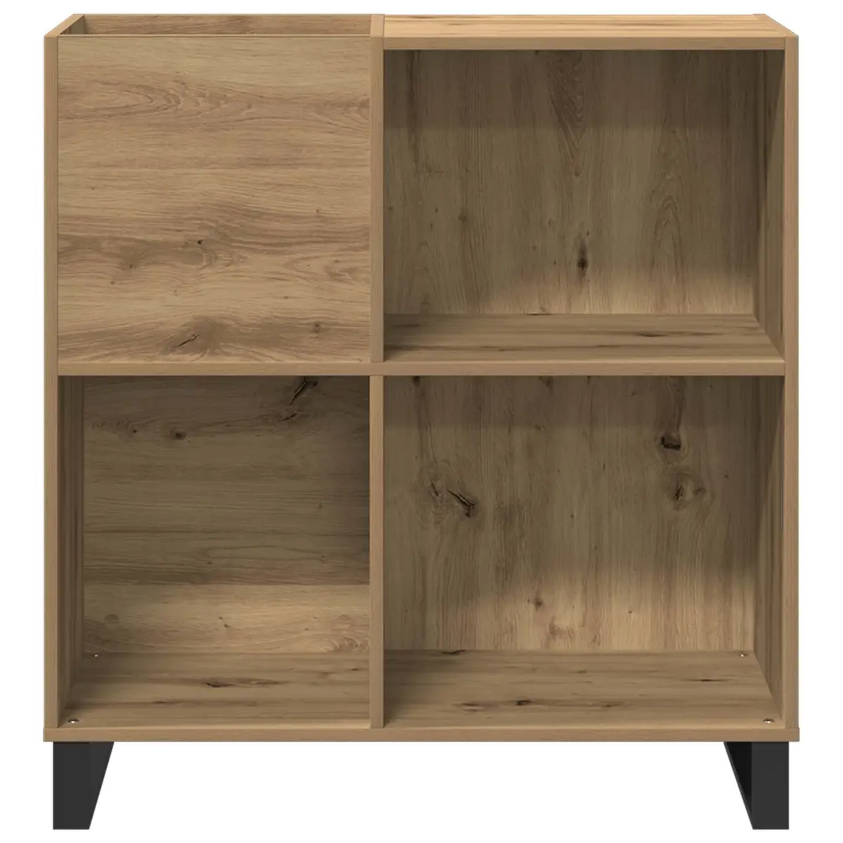 Record Storage Cabinet Engineered Wood Media Shelf Display Unit 84.5 x 38 x 89 cm Brown