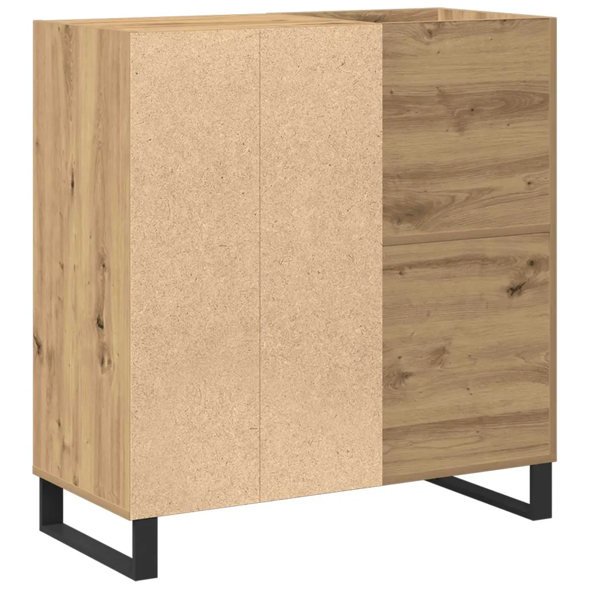 Record Storage Cabinet Engineered Wood Media Shelf Display Unit 84.5 x 38 x 89 cm Brown
