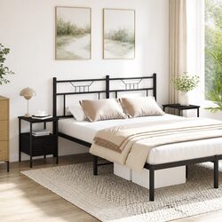 Warm and Practical Black Bedside Cabinet Set of 2