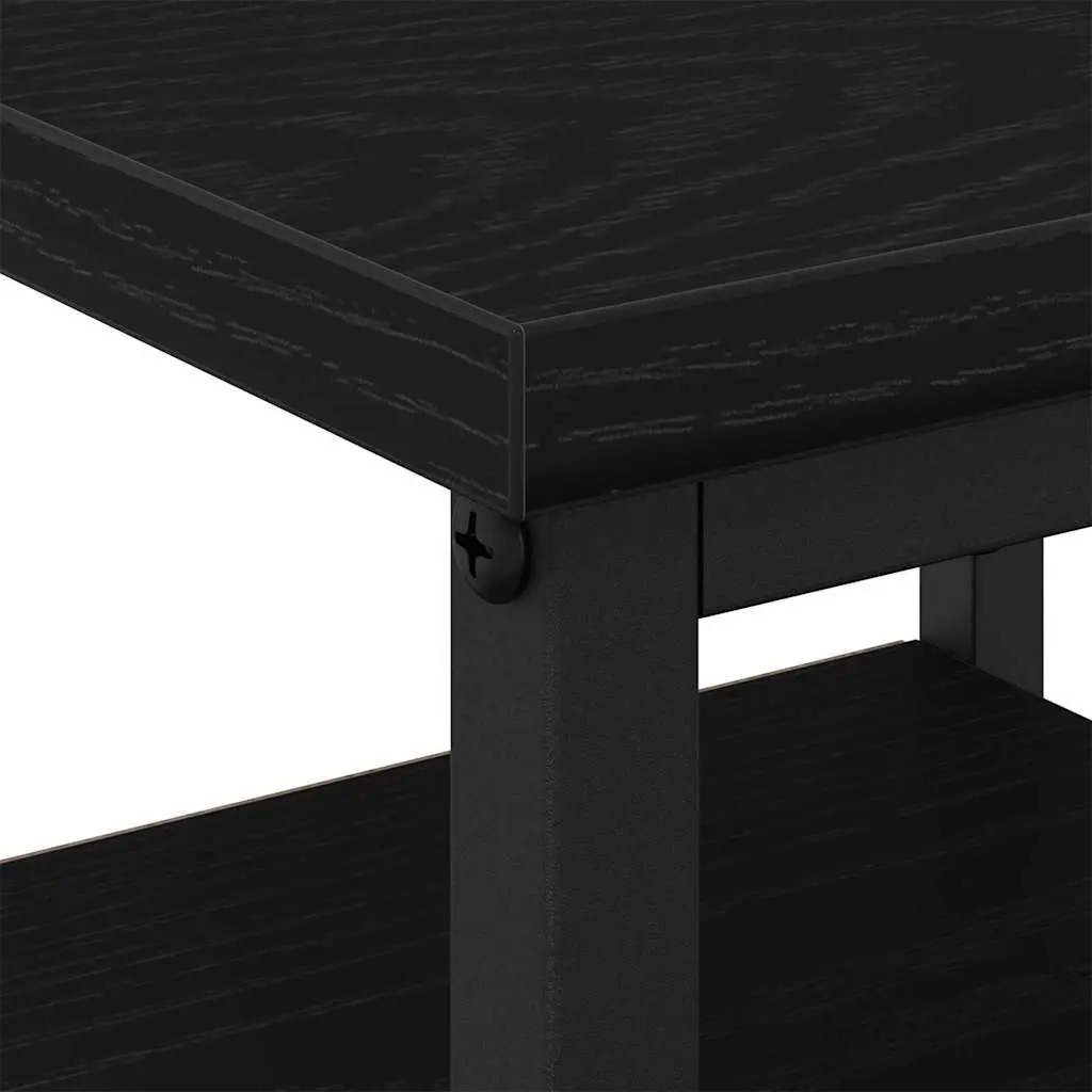 Bedside Cabinet 2 pcs Black 34 x 36 x 50 cm Bedroom Storage Table Drawer Shelf