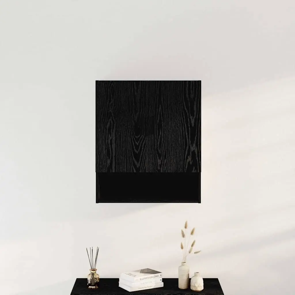 Wall-mounted Storage Cabinet Black Oak 60 x 31 x 70 cm Engineered Wood