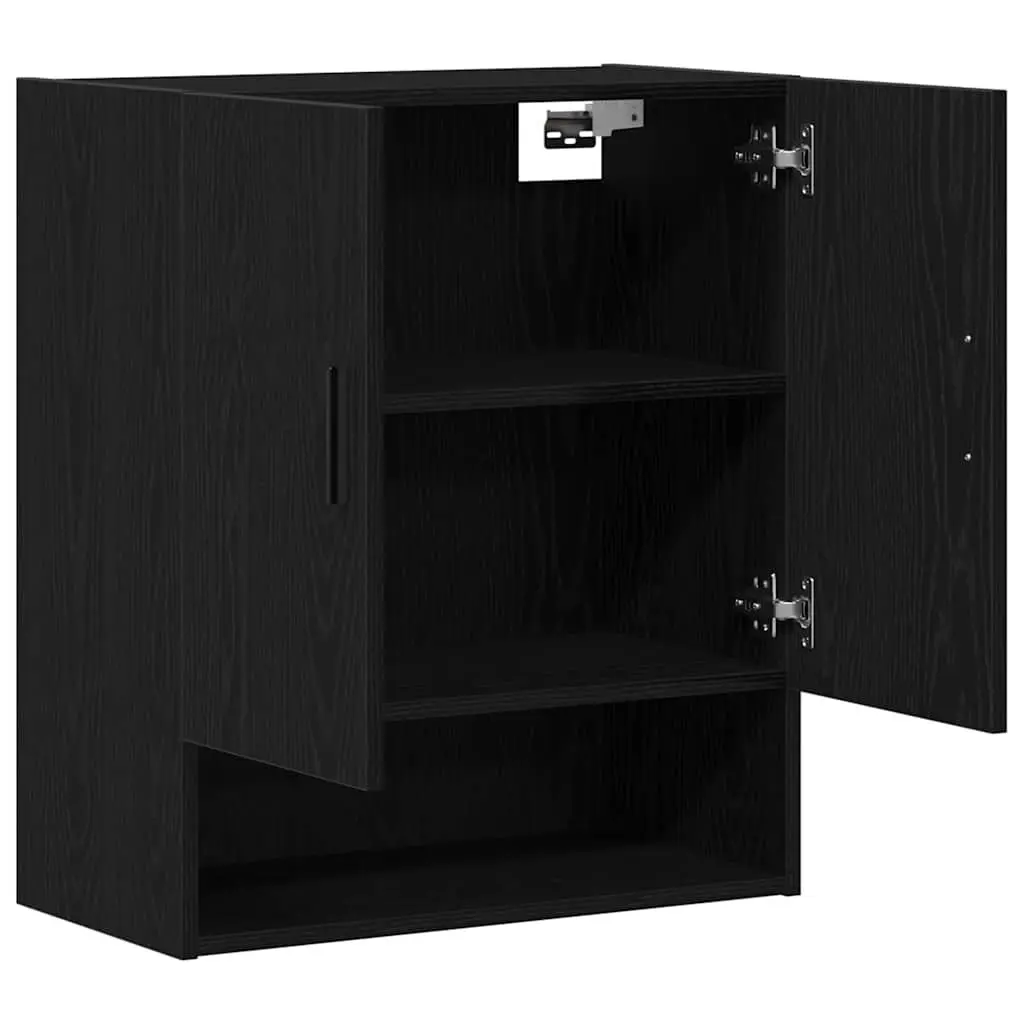 Wall-mounted Storage Cabinet Black Oak 60 x 31 x 70 cm Engineered Wood