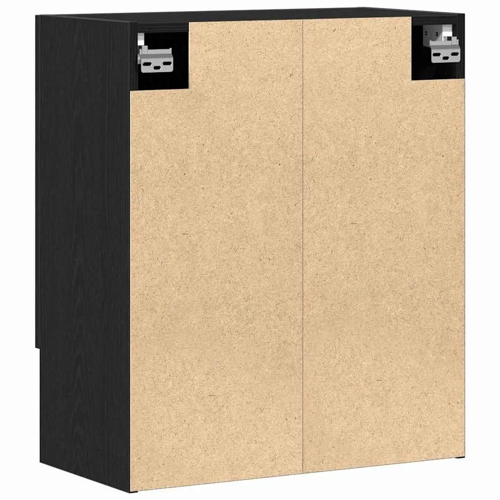 Wall-mounted Storage Cabinet Black Oak 60 x 31 x 70 cm Engineered Wood