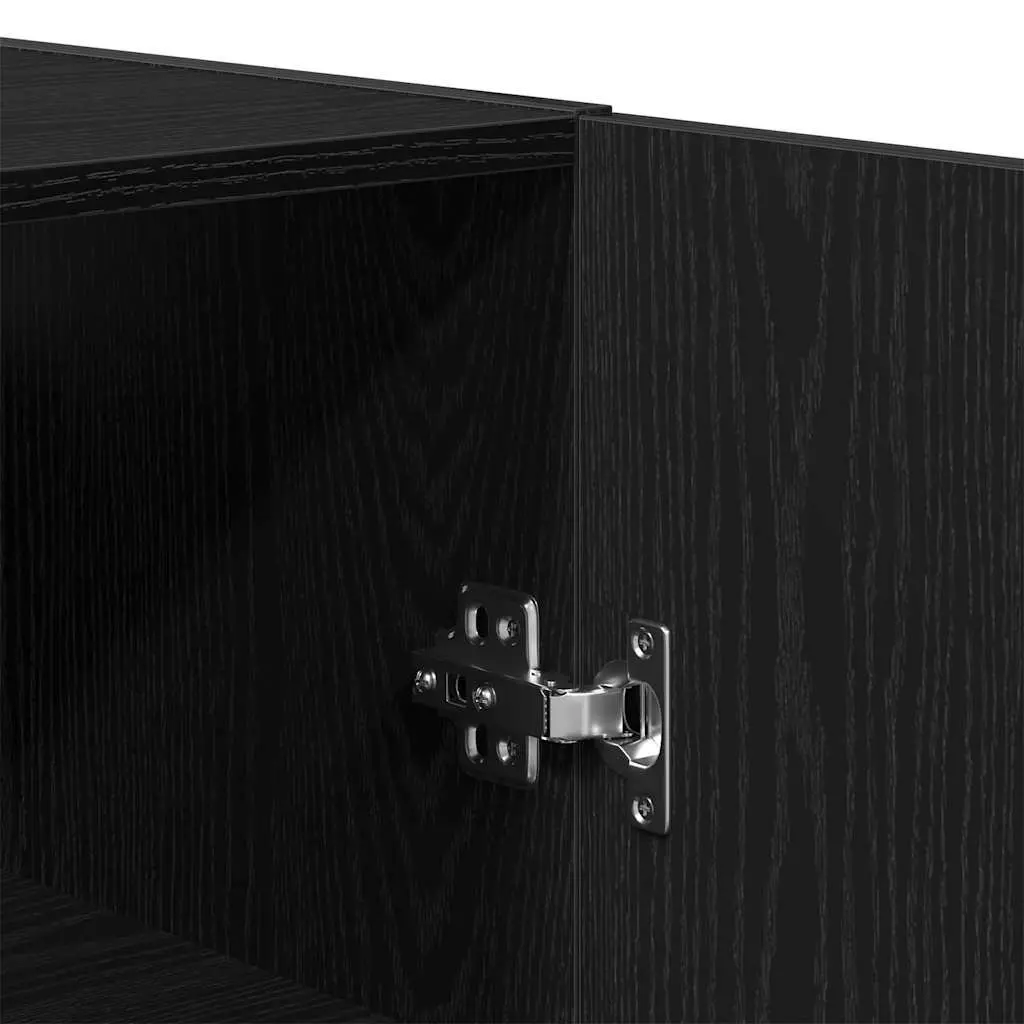 Wall-mounted Storage Cabinet Black Oak 60 x 31 x 70 cm Engineered Wood