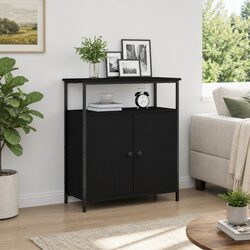 Dependable Black Oak Sideboard with Practical Storage
